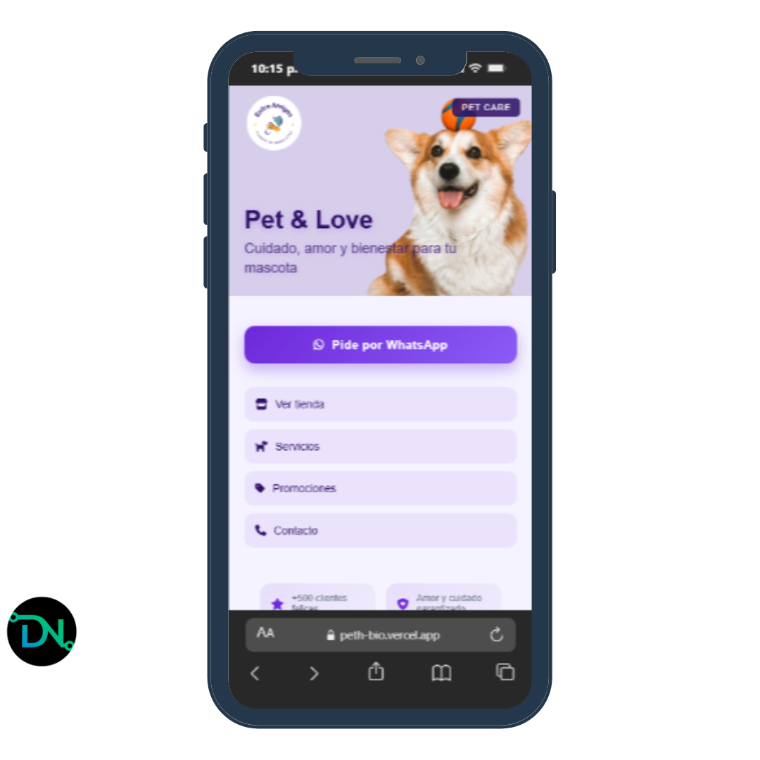 Bio link para tienda de mascotas