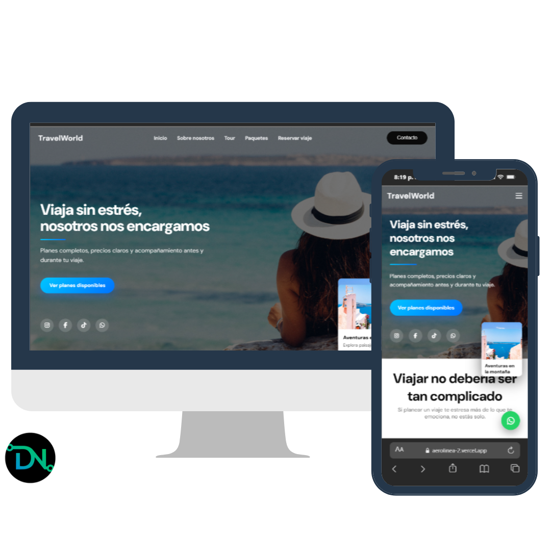 Web para agencia de viajes